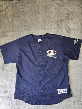 Vintage Majestic Yard Ball Navy Jersey Size Large Baseball Softball